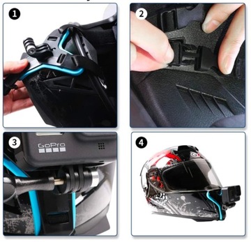 Крепление-держатель для шлема SHOOT Full Face GOPRO 12 / DJI ACTION (GP.06A)