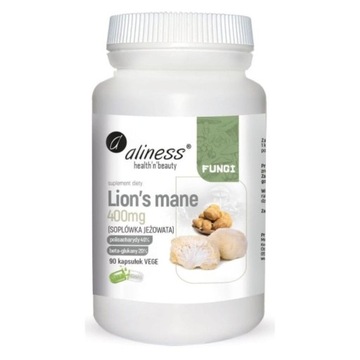 Aliness Lion’s Mane ekstrakt 40/20 - Soplówka jeżowata 400mg 90 kapsułek