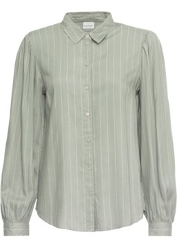 *B.P.C Рубашка из вискозы в фисташковую полоску 40