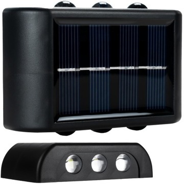 KINKIET LAMPA SOLARNA LED ELEWACYJNA GÓRA DÓŁ Z CZUJNIKIEM ZMIERZCHU IP65