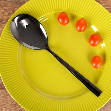 Ложка КУХОННАЯ для салатов, сталь, черная, большая, 25 см