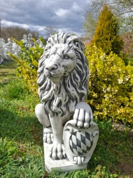 Бетонная фигура Lion XL с экранином садовой декорирование скульптуры льва