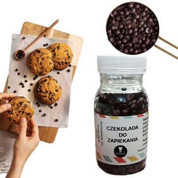 CZEKOLADA NIETOPLIWA KROPELKI GRANULKI DO ZAPIEKANIA CIASTECZEK CIASTA 80g