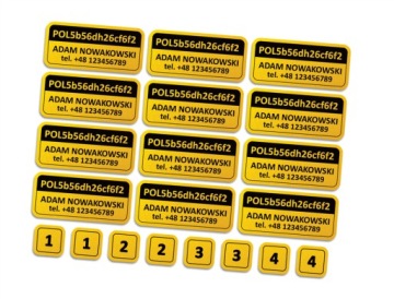 NAKLEJKI ODBLASKOWE NA DRON DRONA NR. OPERATORA