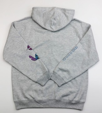 Bluza damska młodzieżowa z kapturem Disney Lilo i Stitch Zamek Szara Haft M