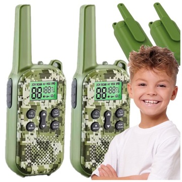 2X WALKIE TALKIE KRÓTKOFALÓWKI KRÓTKOFALÓWKA ZESTAW ZASIĘG 3KM ŁOKI TOKI