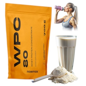nowmax WPC ODŻYWKA BIAŁKO KONCENTRAT BIAŁKA 700 g SIŁA WHEY CONCENTRATE 80