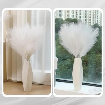 Искусственный камыш из белой пампасной травы, набор из 10 шт., декоративные веточки