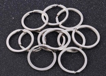 Płaskie Kółeczko do Kluczy Kółko Sprężynowe do Breloka 25mm x 10 sztuk