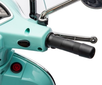 БИРЮЗОВЫЙ МОТОР VESPA GTS MILLY MALLY АККУМУЛЯТОРНЫЙ СКУТЕР МЯТНЫЙ МУЗЫКАЛЬНЫЙ СВЕТОДИОД