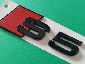 Эмблема для Audi S5 Черная Глянцевая