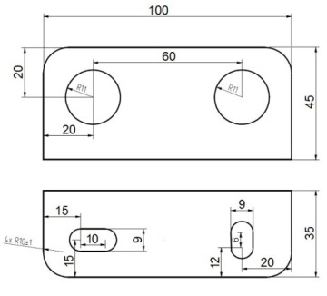 ТАБЛЕТ 2х ПЛОСКИЙ СОРТИРОВОЧНЫЙ БОКС M22x1.5 ГИДРОЛИДЕР