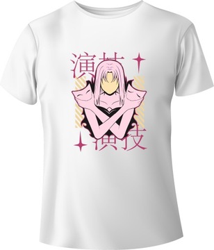 T-shirt Japońskie Anime Biały XXL