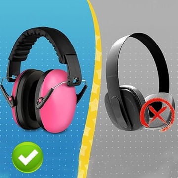 NAUSZNIKI WYGŁUSZAJĄCE DŹWIĘKI OCHRONNE LEKKIE REDUKUJĄCE HAŁAS RÓŻOWY