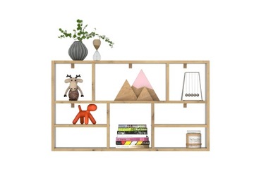 Полка, подвесной книжный шкаф, книжный шкаф, для игрушек, для книг АНИЯ дуб ремесленник