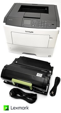 Lexmark MS610dn (30-50K) + NOWY toner i bęben 100%