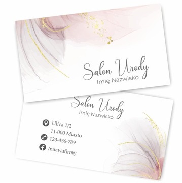 Wizytówki gotowy szablon, personalizacja 1000 szt