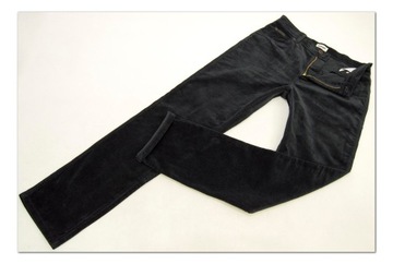 Wrangler Texas Slim Navy spodnie sztruksy W30 L32