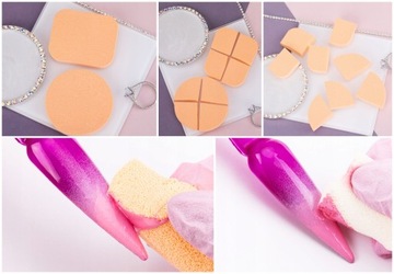 2x ЩЕТКА ДЛЯ ДЕКОРАЦИОННОГО ГЕЛЯ OMBRE БЕСПЛАТНО, ГУБКА MOLLY LAC
