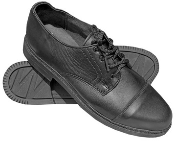 BUTY OBUWIE MĘSKIE MŁODZIEŻOWE PÓŁBUTY SKÓRA SKÓRZANE CZARNE 41