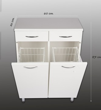 SZAFKA ŁAZIENKOWA KOMODA STOJĄCA Z KOSZAMI 2x30