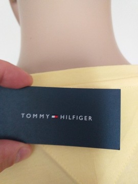 TOMMY HILFIGER KOSZULKA MĘSKA L BLADOŻÓŁTA