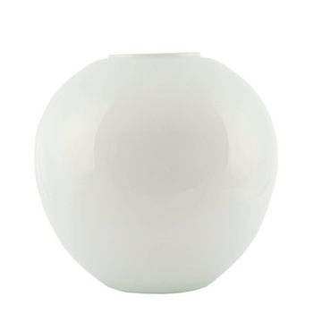 Szklana Kula W-601 wazon Biały połysk H:28cm D:26