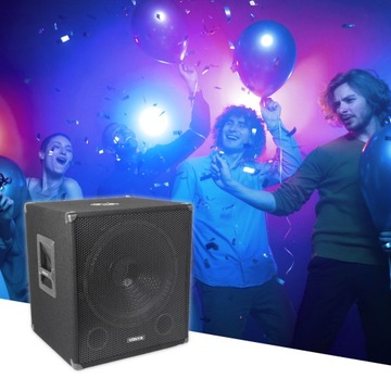 Активный сабвуфер 15 дюймов с двойным усилением 300 Вт + 2x 150 Вт Vonyx