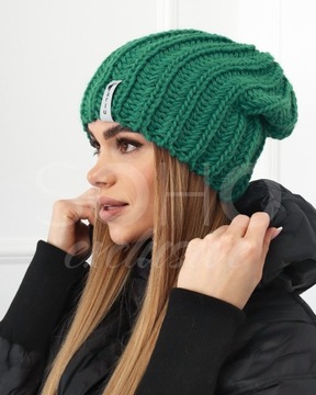 CZAPKA DAMSKA ZIMOWA NA ZIMĘ CIEPŁA WYGODNA GRUBA KOBIECA SPORTOWA KOL 2251