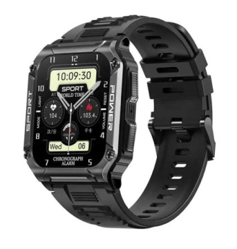 SMARTWATCH ZEGAREK SPORTOWY MILITARNY MĘSKI ROZMOWY KARDIOWATCH MENU PL