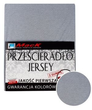 PRZEŚCIERADŁO JERSEY Z GUMKĄ 160X200 jasny szary