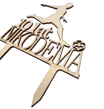 Топпер для торта с ФУТБОЛИСТОМ по имени ИМЯ НОМЕР ФУТБОЛИСТИКА футбол