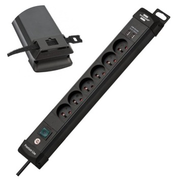 Listwa zasilająca z wyłącznikiem 6g 3m 2x USB