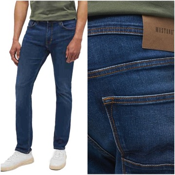 MUSTANG VEGAS SLIM MĘSKIE SPODNIE JEANSOWE JEANSY DŻINS W36 L34