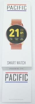 Smartwatch Pacific 24-8 Srebrny z paskiem Puls