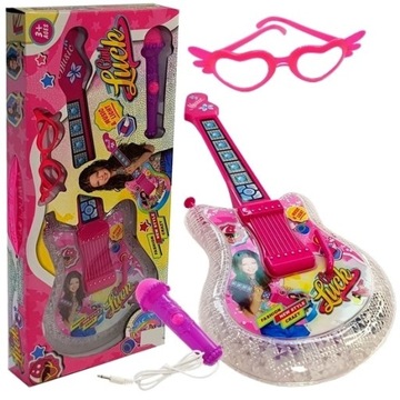 GITARA DLA DZIECI ROCKOWA ŚWIECI GRA STRUNY