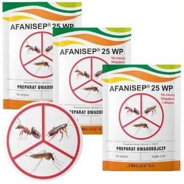 3x Oprysk na komary mrówki muchy Afanisep 25WP 25g