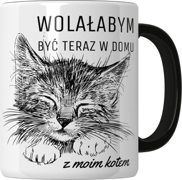 KUBEK KOT Z KOTEM DLA KOCIARY ZABAWNY PREZENT