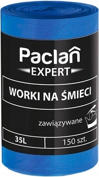 Paclan worki na śmieci zawiązywane 35L 150szt