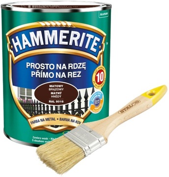 HAMMERITE PROSTO NA RDZĘ BRĄZ MAT 2,5L + GRATIS