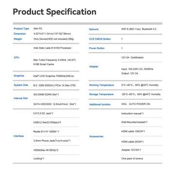 Горячие продажи Beelink SER5 PLUS AMD Ryzen 7 5800H WiFi 6 Мини-ПК