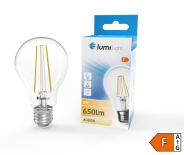 ŻARÓWKA LED E27 6W FILAMENT RETRO OZDOBNA NEUTRAL