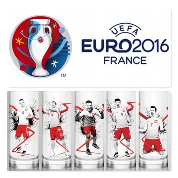 UEFA EURO 2016 FRANCE szklanka LOTOS 300ml 5szt