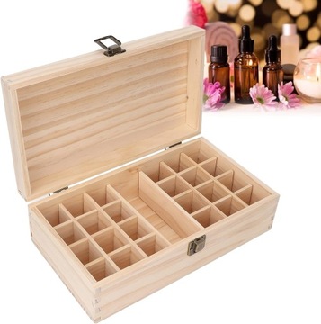 Бамбуковый ящик для хранения эфирного масла, мешочек на 24 сетки