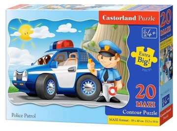 PUZZLE MAXI 20 EL AUTO POLICJA RADIOWÓZ CASTORLAND
