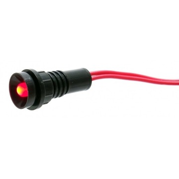 Lampka kontrolna Simet 230 V czerwona LED IP20 0,05 A wtablicowa do obudowy