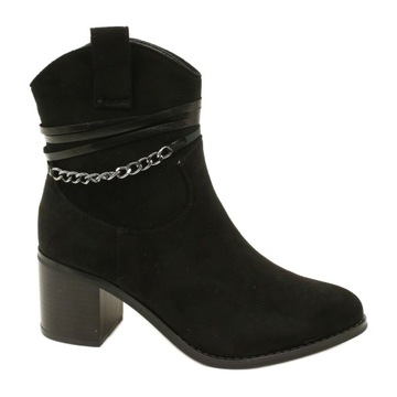 Czarne Skóra ekologiczna Buty M.Daszyński r.36