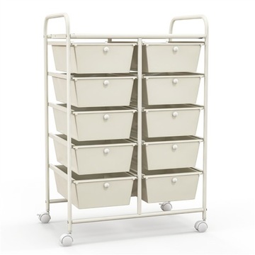 Mobilny Wózek Organizer z 10 Szufladami Przybornik