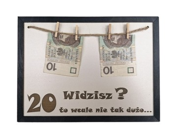 Prezent na urodziny 20 30 40 50 RAMKA DWA KOLORY