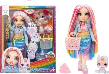 LALKA RAINBOW HIGH AMAYA Raine Tęczowa zestaw ze Slime i zwierzątkiem